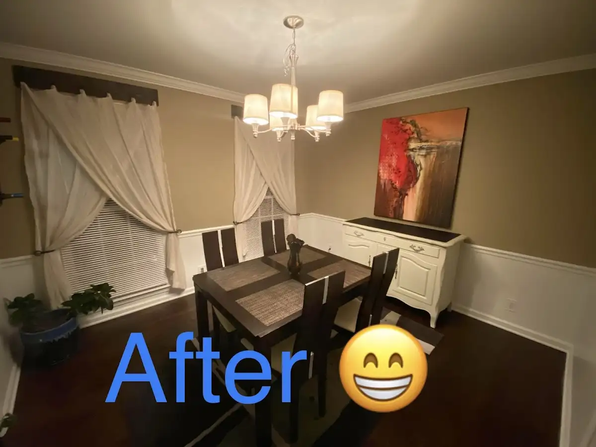 Professional dining room restoration after water damage in Innsbrook