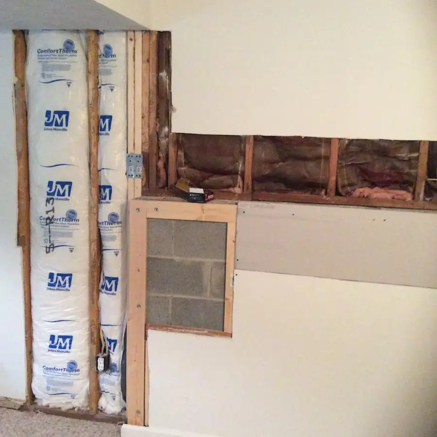 Wall insulation replacement during Contents Cleaning & Restoration in Innsbrook